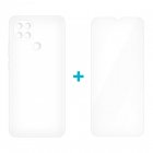 Icoveri Pack Funda Gel TPU Antigolpes Transparente + Cristal Templado 9H para Oppo A15/A15s