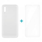 Icoveri Pack Funda Gel TPU Antigolpes Transparente + Cristal Templado 9H para Samsung Galaxy A30s