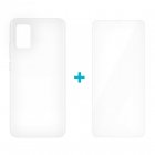 Icoveri Pack Funda Gel TPU Antigolpes Transparente + Cristal Templado 9H para Samsung Galaxy A02s