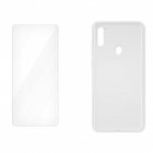 Icoveri Pack Funda Gel TPU Antigolpes Transparente + Cristal Templado 9H para Samsung Galaxy A11