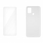 Icoveri Pack Funda Gel TPU Antigolpes Transparente + Cristal Templado 9H para Samsung Galaxy A21s