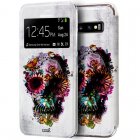 Cool Funda Flip Cover Dibujos Calavera para Samsung Galaxy S10 Plus G975