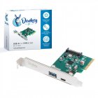 Donkey Pc Placa de Expansão PCIe 1xUSB 3.1 + 1xUSB-C 3.1