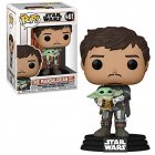 Funko Pop Star Wars The Mandalorian Mando Sujetando Baby Yoda Niño