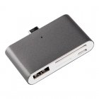 SilverHT Adaptador USB-C Multipuerto Gris Oscuro