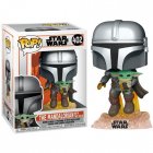 Funko Pop Star Wars The Mandalorian Volando con Jet & Baby Yoda