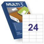 Apli Multi3 Marcadores Adesivos para Impressoras Jato de Tinta Bordas Retas 100 Folhas 70x35mm