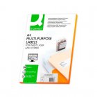 Etiqueta adesiva Q-Connect para fotocopiadora a jato de tinta a laser 100 folhas Din A4 210x148,5mm