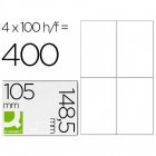 Etiqueta adesiva Q-connect para fotocopiadora a jato de tinta a laser 100 folhas Din A4 105x148,5mm