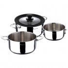 Bergner Foodies Masterpro Batería de Cocina 4 Piezas Acero Inoxidable