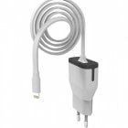 Muvit Cargador de Pared Apple Lightning MFI 2.4A 1m Blanco