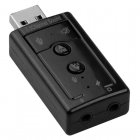 OcioDual Placa de Som Externa USB 2 Conectores Mini Jack 3.5mm com Painel de Controlo