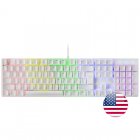 Mars Gaming MK422 Blanco Teclado Mecánico RGB Switch Azul Idioma US
