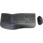 Conceptronic Teclado RF + Ratón Vertical Inalámbrico Negros