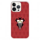 Funda Para Iphone 13 Pro Del Albacete Escudo Fondo Patrón Rojo - Licencia Oficial Albacete Balompié