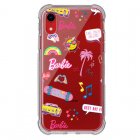 Funda Para iPhone Xr Oficial De Mattel Barbie Stickers Brillantina Reforzada Barbie