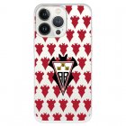 Funda Para Iphone 13 Pro Del Albacete Escudo Patron Rojo Transparente - Licencia Oficial Albacete Balompié