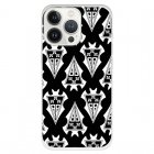 Funda Para Iphone 13 Pro Del Albacete Patrón Escudos Blanco Y Negro - Licencia Oficial Albacete Balompié