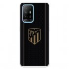 Funda Para Oppo A94 5g Del Atleti Escudo Dorado Fondo Negro - Licencia Oficial Atlético De Madrid