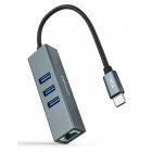 Nanocable Hub USB-C para Ethernet Gigabit + 3x USB 3.0 Alumínio