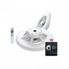 Muvit iO Lámpara Superficie Techo WIFI Blanco CCT con Ventilador y Compatible con Asistentes de Voz 600x170mm