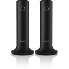 Philips LINEA Duo Teléfonos Inalámbricos DECT Negro