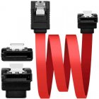 Nanocable Cable SATA Acodado con Anclajes Macho/Macho 0.5m Rojo