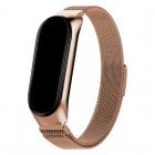 Correia de metal ouro rosa legal para Xiaomi Mi Band 5/6/7/Amazfit Band 5