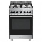Smeg B601GMXI9 Cocina de Gas Natural 4 Zonas + Horno Eléctrico Acero Inoxidable