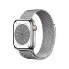 Apple Watch Series 8 GPS + Cellular 41mm Caja de Acero Inoxidable con Correa Milanese Loop Plata