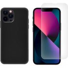 Icoveri Pack Funda TPU Antigolpes Negra + Cristal Templado 9H para iPhone 14 Pro Max