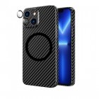 Icoveri Funda Carbono con Protector de Cámara Negro/Gris para iPhone 13