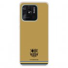 Funda para Xiaomi Redmi 10C Licencia Oficial FC Barcelona Escudo Fondo Mostaza