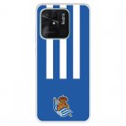 Funda para Xiaomi Redmi 10C Licencia Oficial Real Sociedad de Fútbol Rayas Verticales
