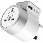 Promate Twist Adaptador Universal de Viaje con Enchufe de Pared Carga Rápida