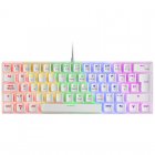 Mars Gaming MK60 Teclado Mecánico Blanco FRGB Switch Azul Layout Español