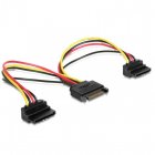 Delock cabo de alimentação angular 2x SATA 15Pin 15cm