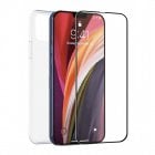 Muvit for Change Funda para Apple iPhone 14 + Protector Cristal Templado Plano Marco Negro