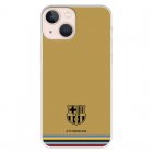 Funda para iPhone 13 Mini del FC Barcelona Escudo Fondo Mostaza Licencia Oficial