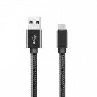 PcCom Essential Cable USB-C Mallado Negro 1m