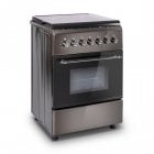 Amsta AMCG60BM Cocina de Gas 4 Zonas + Horno Eléctrico Negro