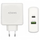 Aisens ASCH-2PD30QC-W Cargador de Pared USB 2.0/USB-C 48W Blanco