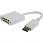 Gembird A-DPM-DVIF-002-W Adaptador DisplayPort para DVI Macho/Fêmea Branco