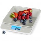 Duronic KS100 GY Báscula de Cocina Digital con Bol Gris