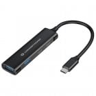 Conceptronic Hub USB 3.0 USB-C/USB-A Alumínio