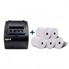 Iggual TP8002 Kit de Impressora de Talões Térmica + 5 Rolos