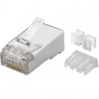 Goobay Conector de Red RJ45 Cat.6a STP Transparente Pack 10 Unidades