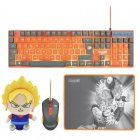 FR-TEC Dragon Ball Super Gaming Pack Teclado + Rato + Tapete + Peluche Vegetto 15cm