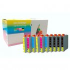 Inkpro Cartucho de Tinta Compatible con Epson T0711/T0712/T0713/T0714 Negro/Tricolor Pack 10