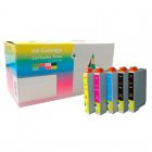 Inkpro Cartucho de Tinta Compatible con Epson T1281/T1282/T1283/T1284 Negro/Tricolor Pack 5